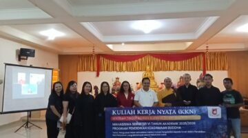 STAB Bodhi Dharma Sumatera Utara Lepas Mahasiswa KKN ke Palangka Raya, Perkuat Pembinaan Umat Buddha