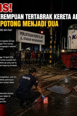 Tragis Seorang Perempuan Tertabrak Kereta Api ,Tubuh Terpotong Menjadi Dua