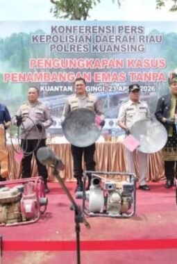 Kepolisian Daerah Riau menegaskan komitmen tanpa kompromi terhadap aktivitas Penambangan Emas Tanpa Izin (PETI) di wilayah hukumnya