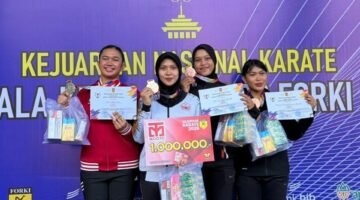Bripda Salma Aulia, Polwan Ditpolsatwa Baharkam Polri Borong Medali di Kejurnas Karate PB FORKI 2026