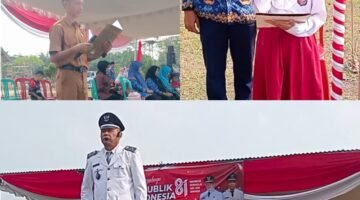Upacara Peringatan HUT RI ke-81 di Desa Lubuk Harjo Berjalan Khidmat, Dipandu Mala Sura Bilqis dan Dibina Langsung oleh PJ Kades Urwan Dinata