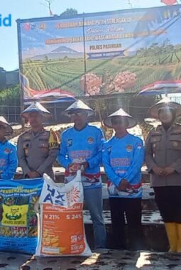 Percepat Swasembada Bawang Putih, Polres Pasuruan Gelar Penanaman Serentak di Tlogosari